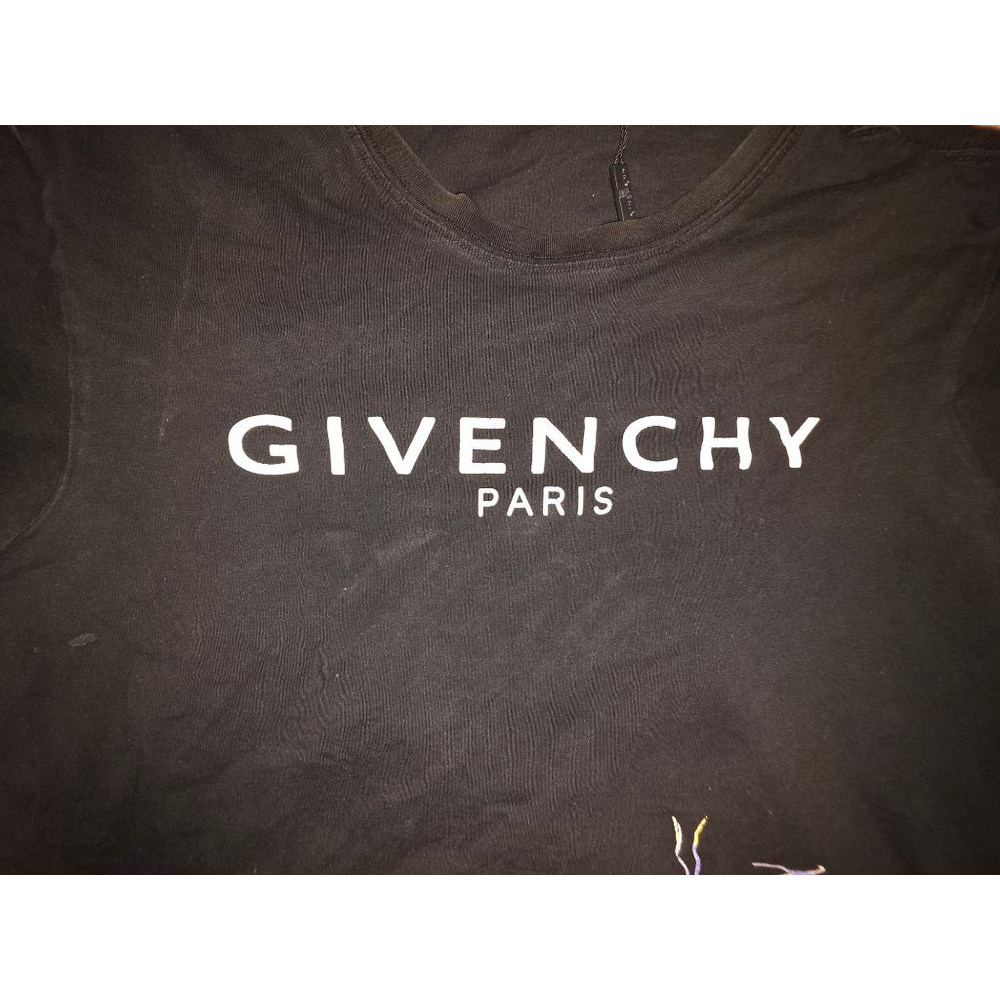 Men's Givenchy Black Blue Heron Print Short Sleeve Tee M - Picture 6 of 6